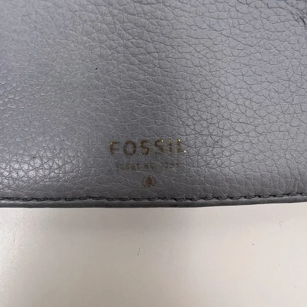 FOSSIL Small Light Blue Soft Leather Wallet 4.5 x 7.5
